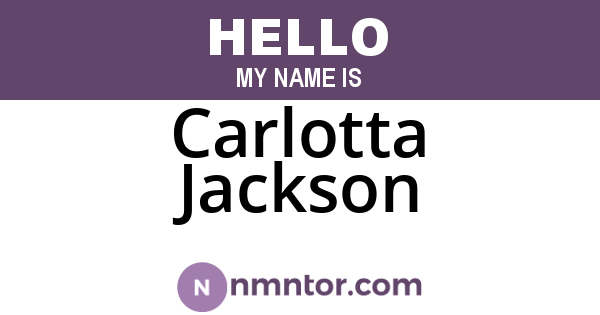Carlotta Jackson