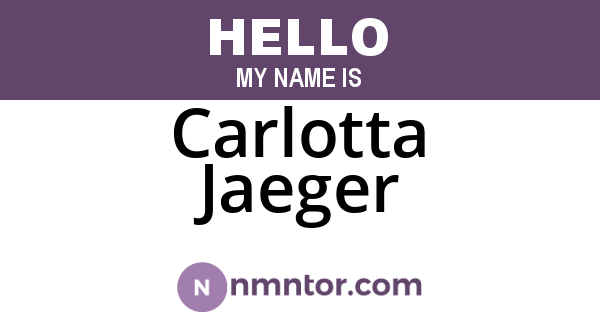 Carlotta Jaeger