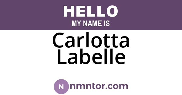 Carlotta Labelle