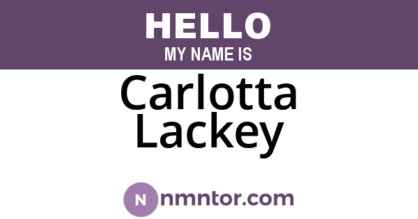 Carlotta Lackey