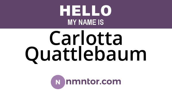 Carlotta Quattlebaum