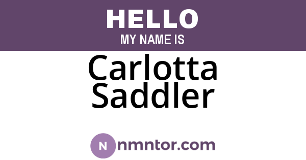 Carlotta Saddler