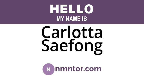 Carlotta Saefong