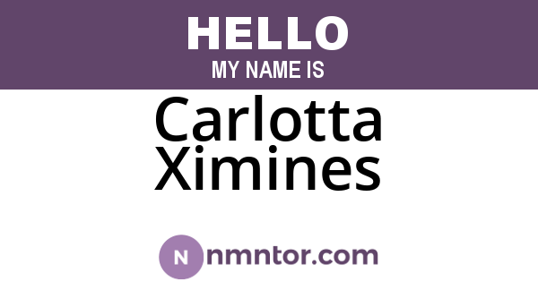 Carlotta Ximines