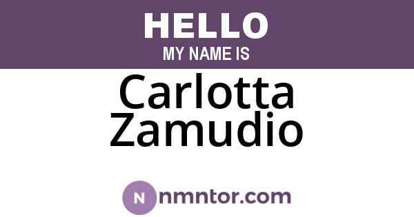 Carlotta Zamudio
