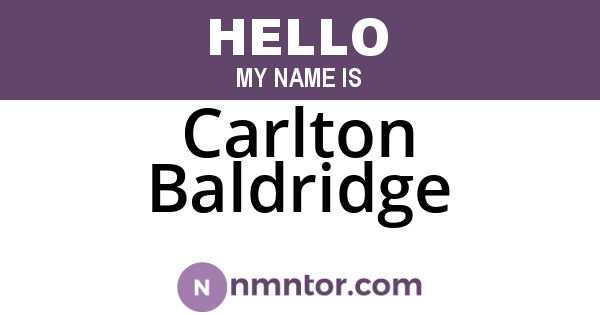Carlton Baldridge