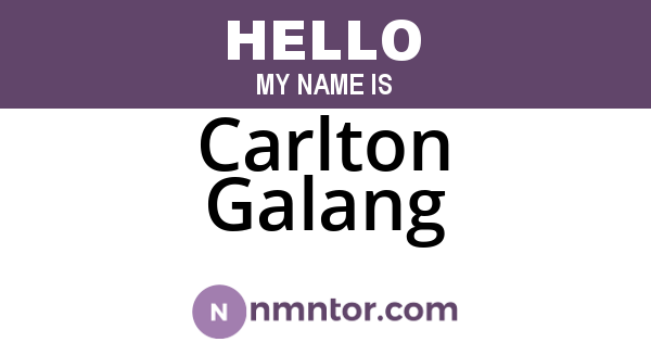 Carlton Galang