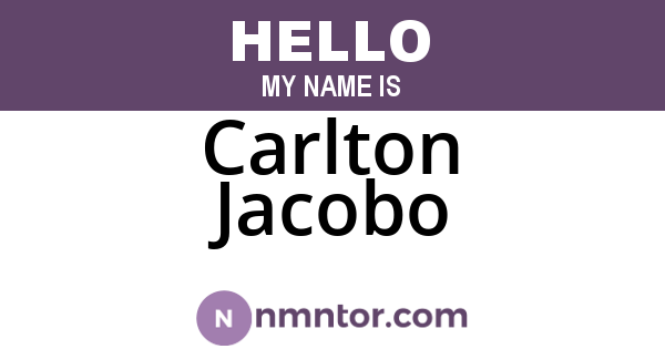 Carlton Jacobo