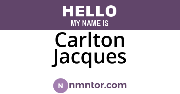 Carlton Jacques