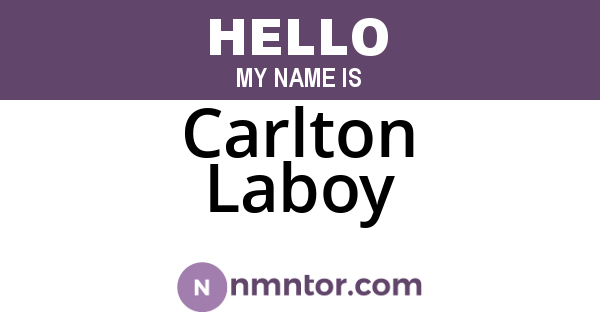 Carlton Laboy