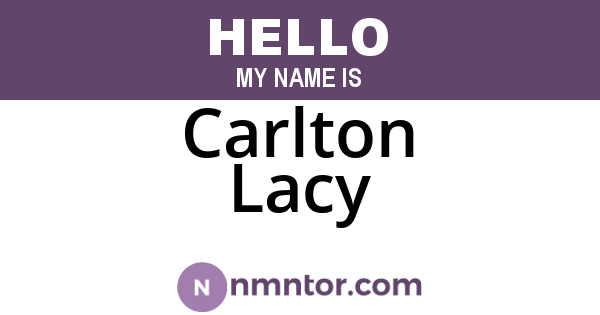 Carlton Lacy
