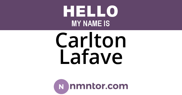 Carlton Lafave