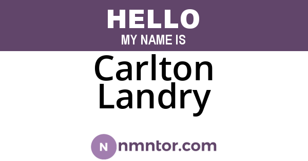 Carlton Landry