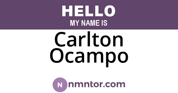 Carlton Ocampo