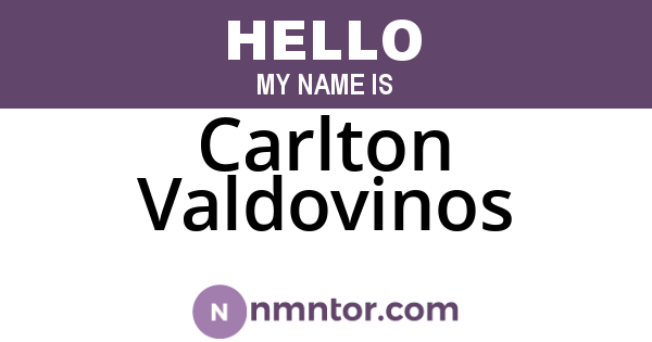 Carlton Valdovinos