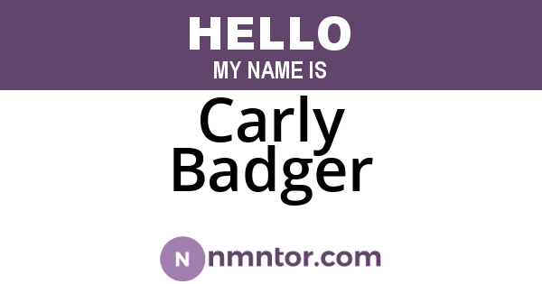 Carly Badger