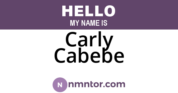 Carly Cabebe