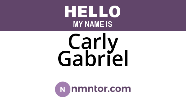 Carly Gabriel
