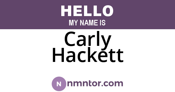 Carly Hackett