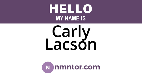 Carly Lacson
