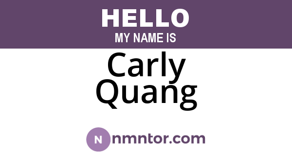 Carly Quang