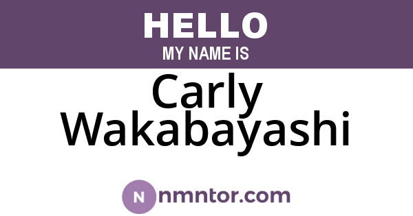 Carly Wakabayashi