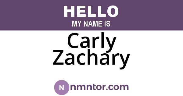 Carly Zachary