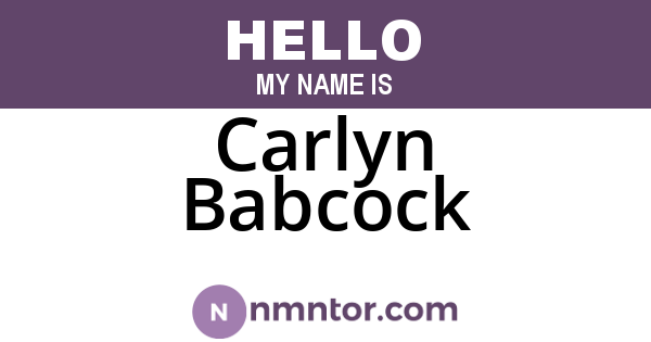 Carlyn Babcock