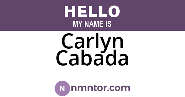 Carlyn Cabada