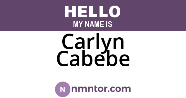 Carlyn Cabebe