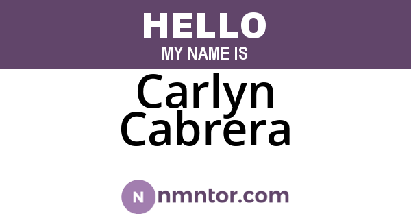 Carlyn Cabrera