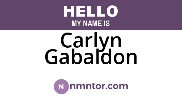 Carlyn Gabaldon