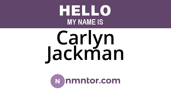 Carlyn Jackman