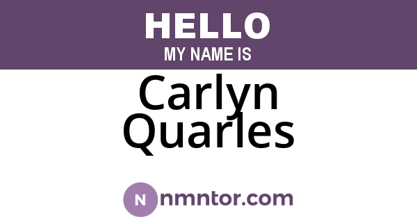 Carlyn Quarles