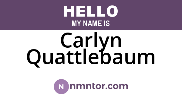 Carlyn Quattlebaum