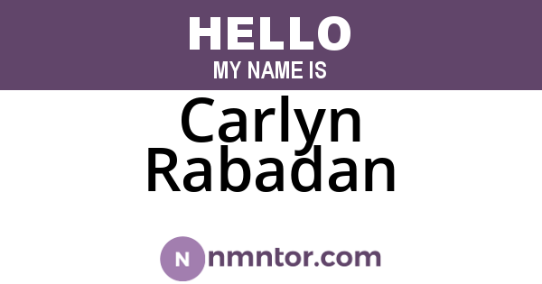 Carlyn Rabadan