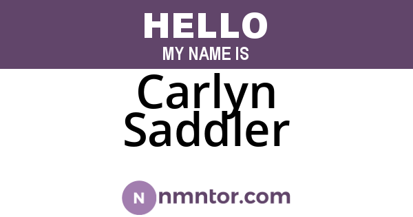 Carlyn Saddler
