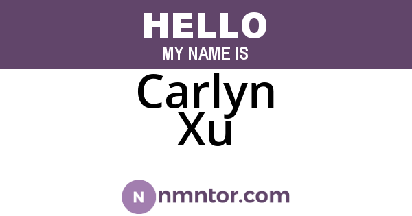Carlyn Xu