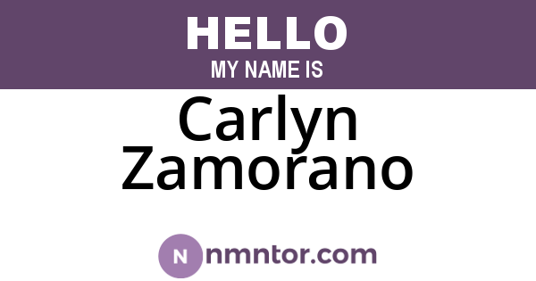 Carlyn Zamorano