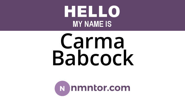 Carma Babcock