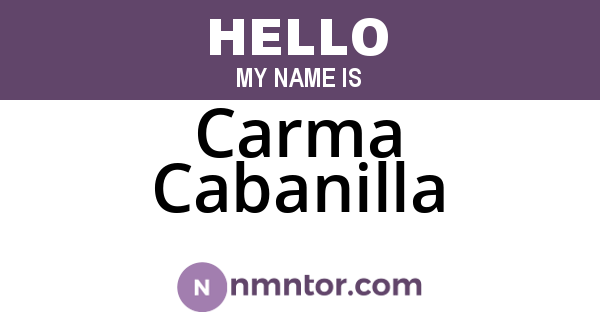 Carma Cabanilla