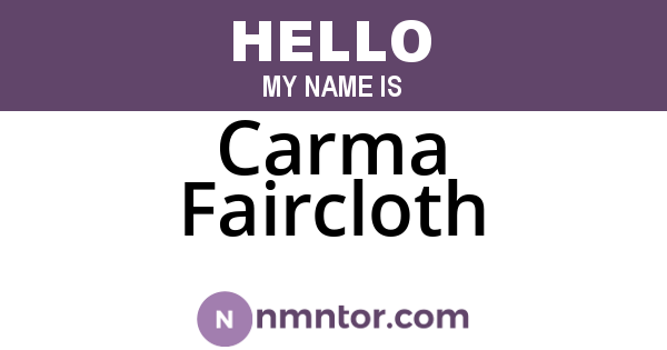 Carma Faircloth