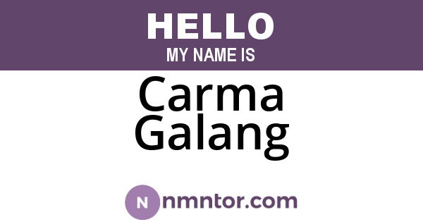 Carma Galang
