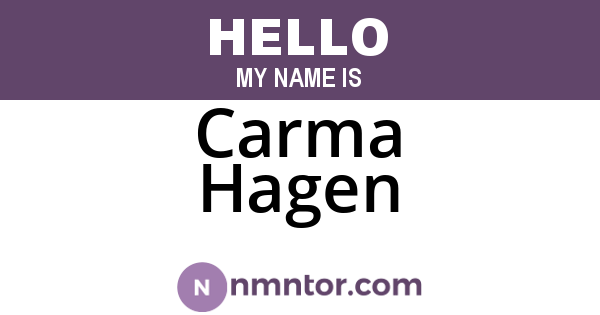 Carma Hagen