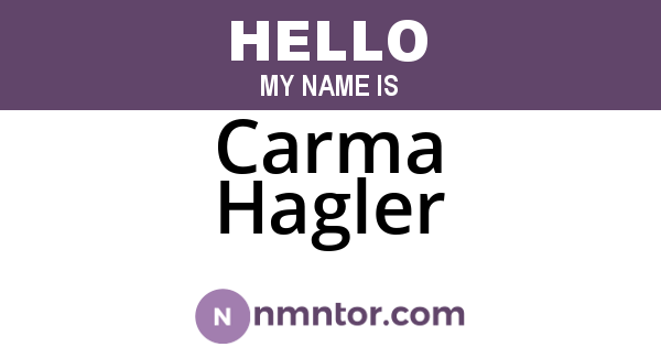 Carma Hagler