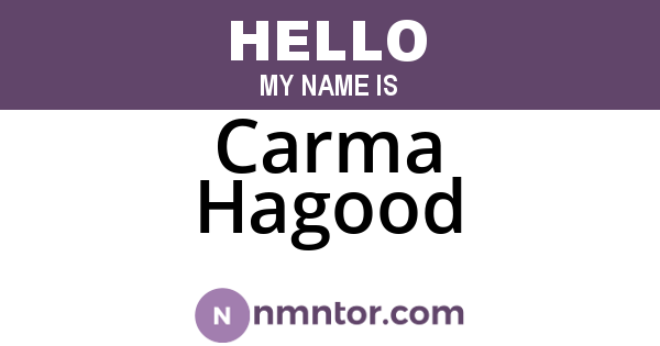 Carma Hagood