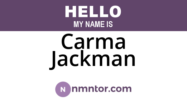 Carma Jackman