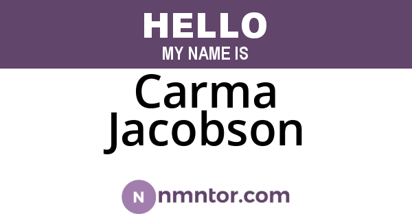 Carma Jacobson