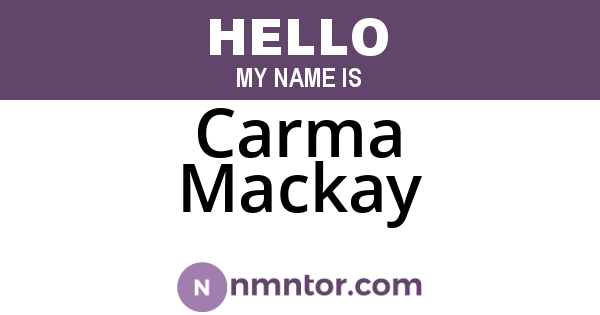 Carma Mackay