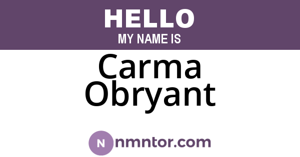 Carma Obryant